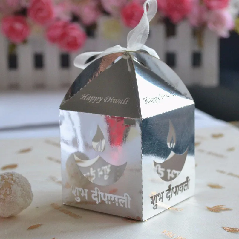 Лазерная резка бумаги happy diwali продукты партии индийские Подарочная коробка/идеи
