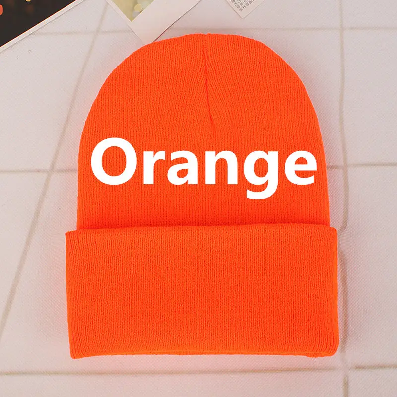 DIY design Accepts One Winter Beanie 24 Colors Hats Printing Your Own Logo Customized Fashion Warm Cap Unisex Elasticity Knit