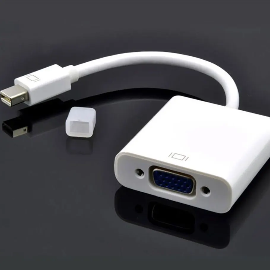 Мини Кабель адаптер для порта дисплея переходник DP VGA Apple MacBook Air Pro iMac Mac Mini Белый