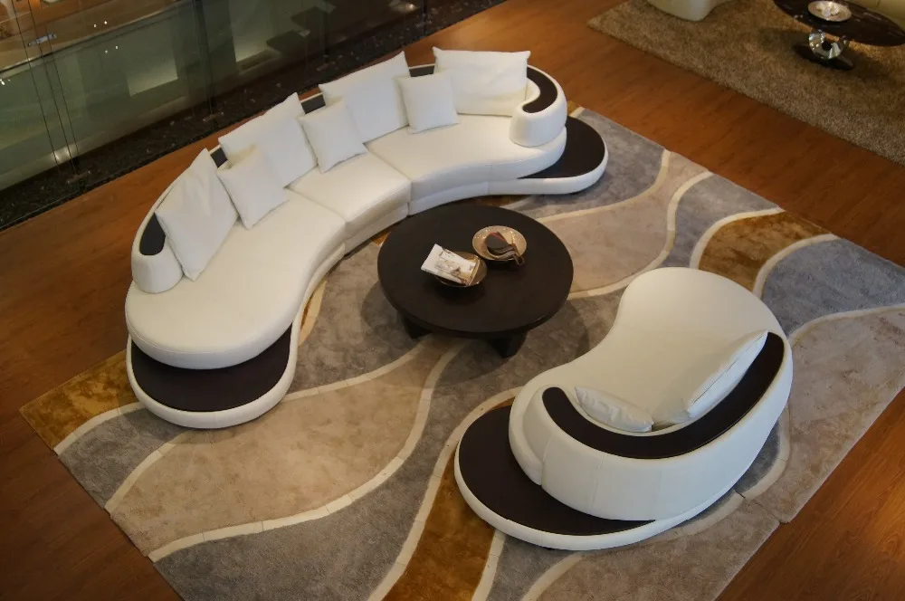 Набор диванов мебель для гостиной Большой угловой диван с современным Кожаным