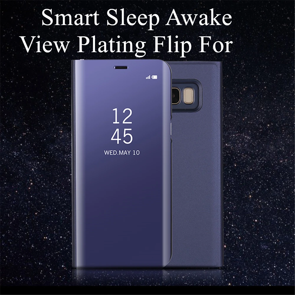 Для samsung S8 Дело Грязезащищенная чехол для Galaxy Note 8 плюс кожа Смарт сна Clear вид