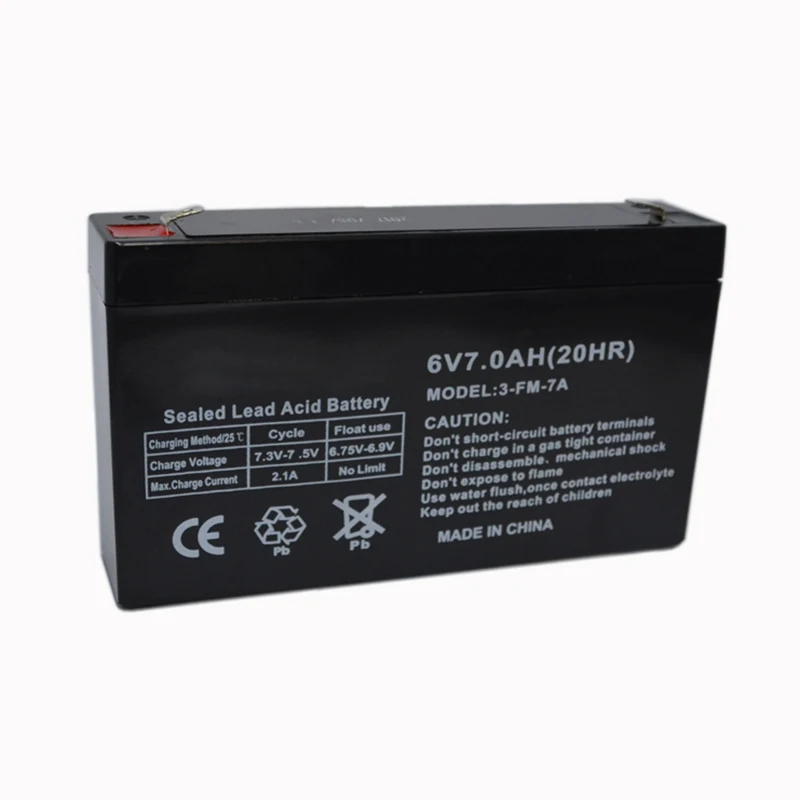 6V 7.0AH герметичные батареи для хранения свинцово-кислотные аккумуляторные батареи для детей электромобиль электронные аварийные огни