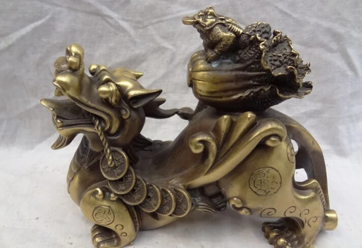 Быстрая доставка USPS в США S1355 10 дюймов китайская статуя из чистой глины единорог