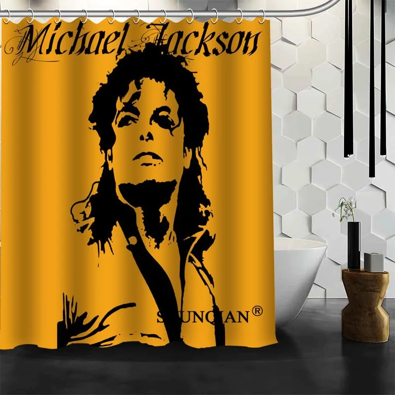 Michael Jackson Shower Curtain Customized Waterproof Polyester Fabric For Bathroom | Дом и сад