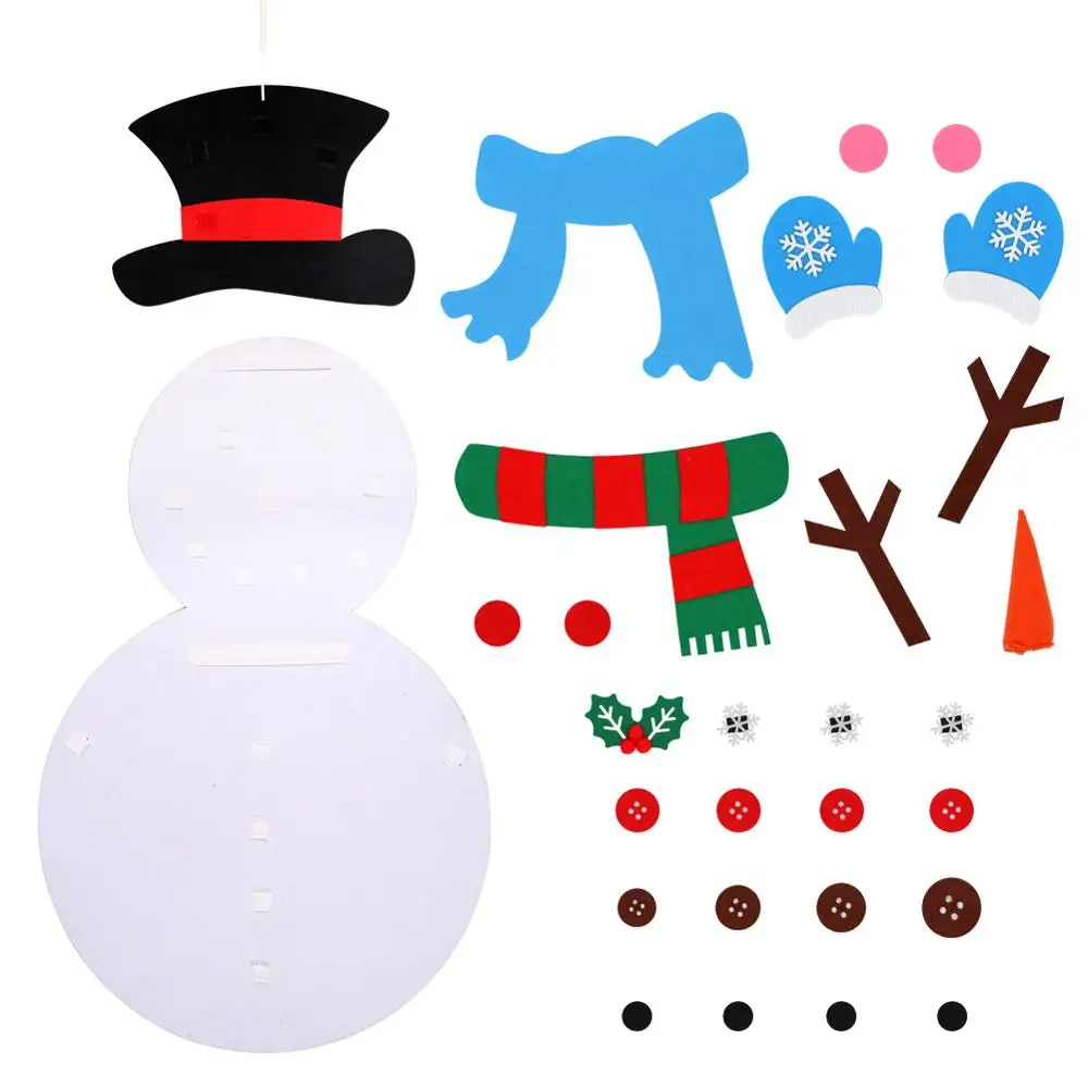 1 set diy snowman OurWarm ручной работы DIY Войлок игрушки для детей Войлок для вышивки творчества Войлок животных украшения сделай сам - Цвет: 1 set diy snowman