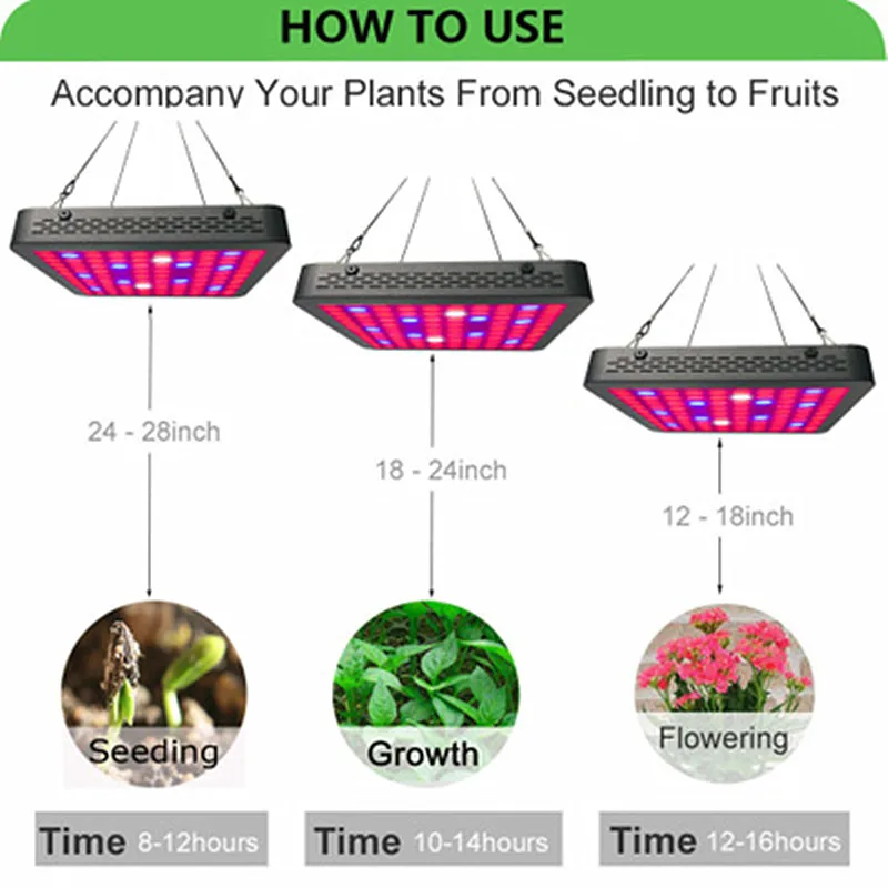 

LED grow light 300W Full Spectrum for Indoor Greenhouse grow tent plants grow led light Plants Aquarium Flowers Vegetables
