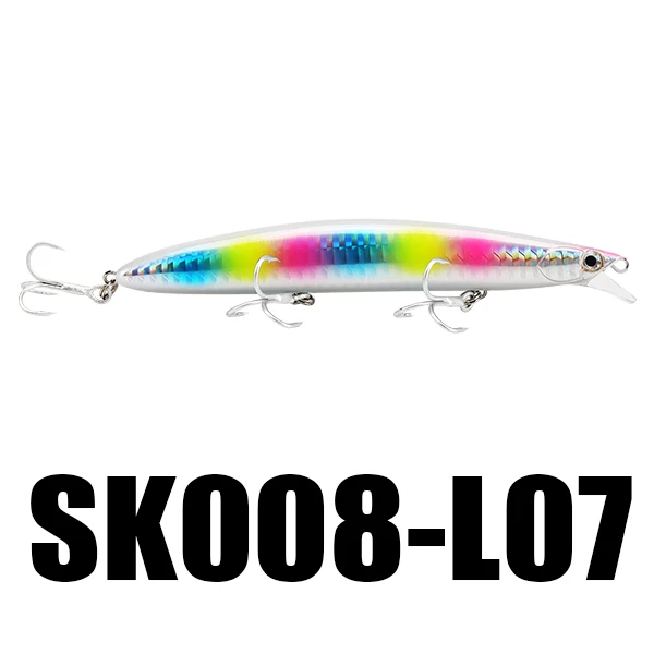 Розовый SeaKnight SK008 набор рыболовных приманок гольян 8 шт. 20 г 125 мм 0,3-0,9 м длинный Литой гольян большая плавающая твердая приманка рыболовные снасти - Цвет: Розовый