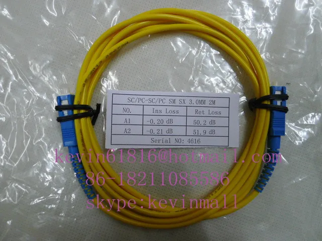 2 м 3 мм одножильный оптический оптоволоконный соединительный кабель SC