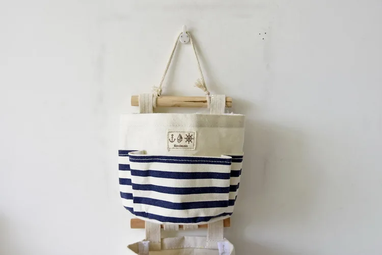 Мультяшная подвесная сумка для хранения из хлопка и льна шкафа настенная