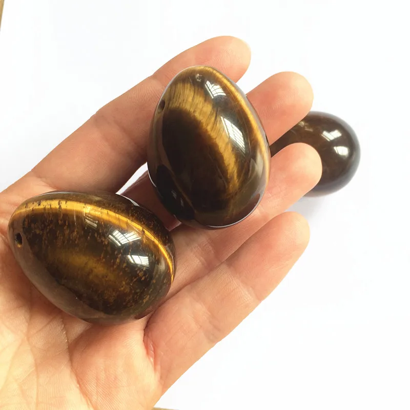 

Hight quality Natural tiger eye crystal eggs drilled Yoni Egg