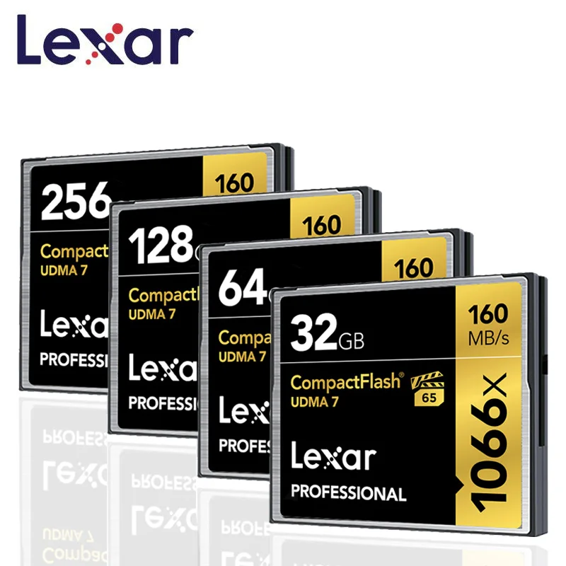 Lexar Professional 1066x 32GB CompactFlash Cf Flash Memory Card 64GB 128GB For Dslr Camera Hd Camcorder 1080p 3d 4k Video Dv Dev