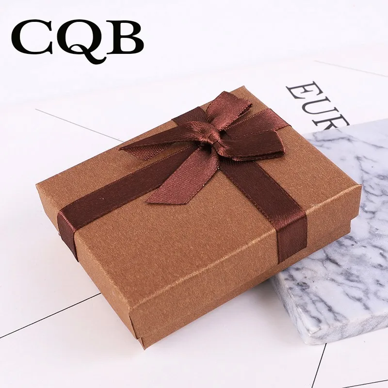 A9X7X3cm Бант лента шкатулка для украшений кольцо для серьг и ожерелья Узел Свадебная коробка лоток красочная Косметика шкатулка для украшений бренд подарок на день Святого Валентина - Цвет: A9X7X3cm