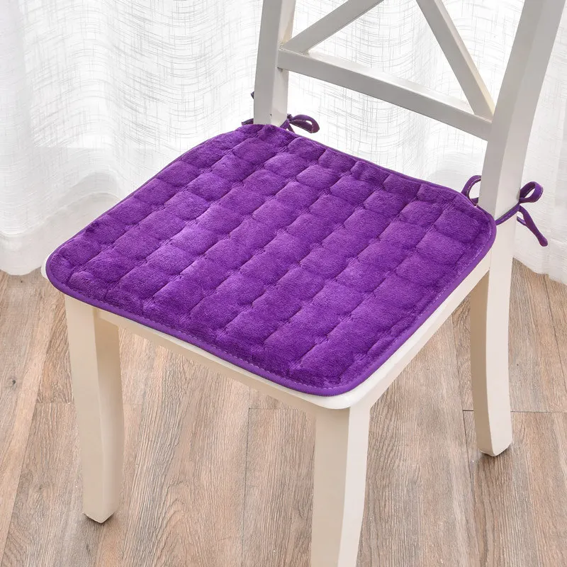 Grid Purple 6 видов цветов зимние подушки для стула, Нескользящая подушка для сиденья с повязкой, подушка для офисного стула, декоративная подушка для дома - Цвет: Grid Purple