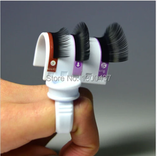 

2 pcs White Lash Strip Pallet Ring Kit Glue Holder Cup False Eyelash Extension Set