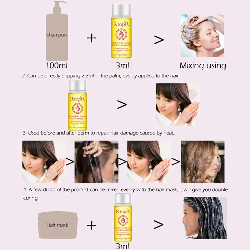Горячая Распродажа 20 мл роста волос густая эфирное масло для ухода за волосами