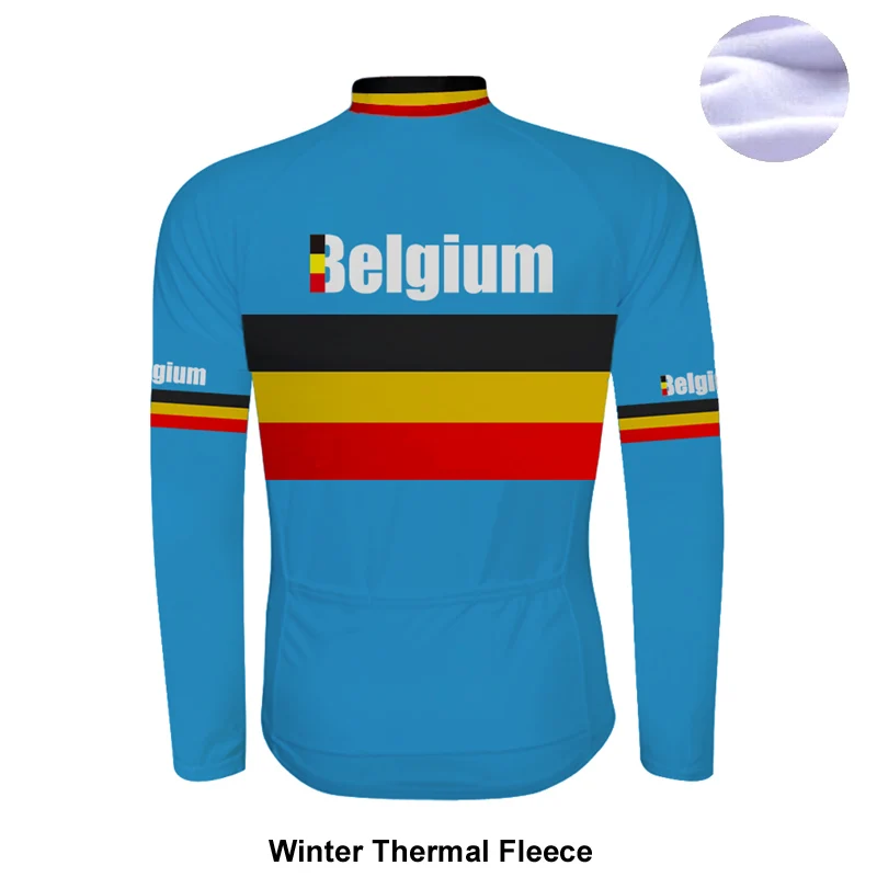 Зимние теплые флисовые или тонкие Новые pro Belgium Team Long черные велосипедные