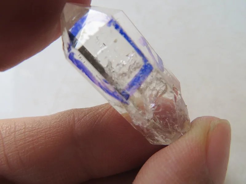 35ct природного кварца Херкимер Алмаз Вт 1 перемещение ENHYDRO Bubble + бесплатная