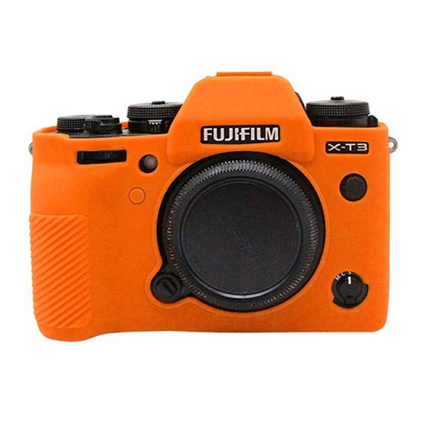Orange PULUZ мягкий силиконовый защитный чехол для FUJIFILM XT3 резиновый защитный чехол для камеры - Цвет: Orange
