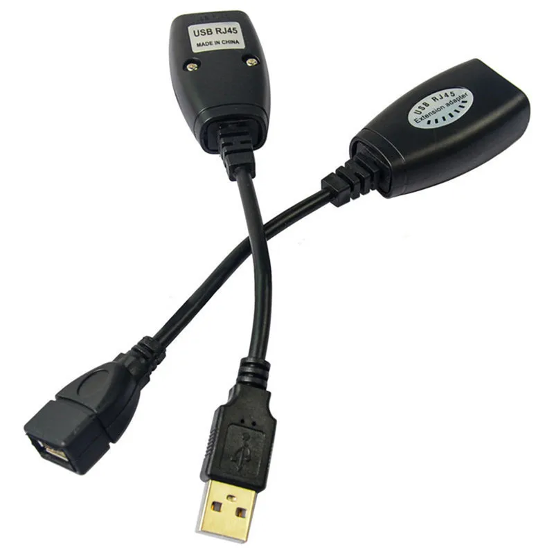 Высококачественный новый удлинитель Ethernet USB RJ45 Cat5e/6 кабелей адаптер LAN комплект