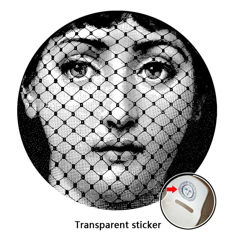 NO.1-28 дизайнер Fornasetti обои такие же, как прозрачные наклейки для украшения гостиной 1 шт - Цвет: 15