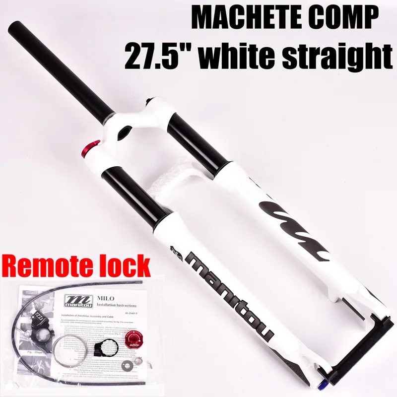27Remote Straight WT Велосипедная вилка Manitou Machete COMP, велосипедная подвеска, горный велосипед MTB, воздушная вилка 27,5 дюймов, 29er, ручной пульт дистанционного управления, 100*9 мм - Цвет: 27Remote Straight WT