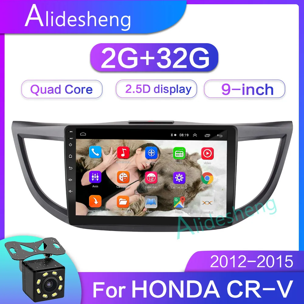 2G+ 32G 2.5D 2Din Android 8,1 GO автомобильный dvd мультимедийный плеер gps для Honda CRV 2012 2013 навигация Радио BT WiFi