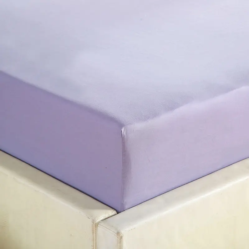 Простыня из 100% хлопка однотонная простыня с эластичной лентой матрац для