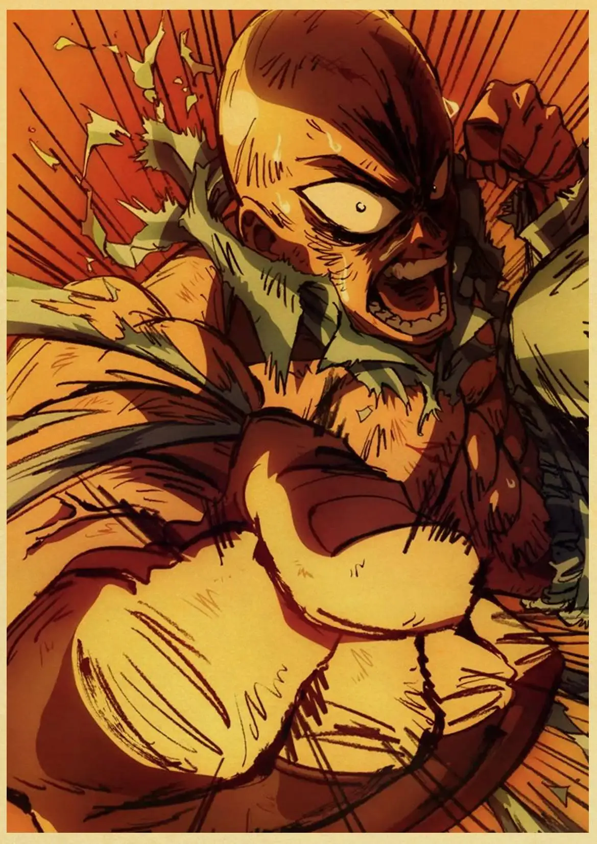 T018 Японское аниме One Punch Man плакат ретро плакат наклейки на стену винтажные плакаты принты для бара и домашнего декора - Цвет: T018
