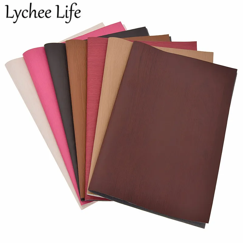 Lychee Life Деревянная Кожа с принтом A4 PU 29x21 см синтетическая ткань DIY Современная