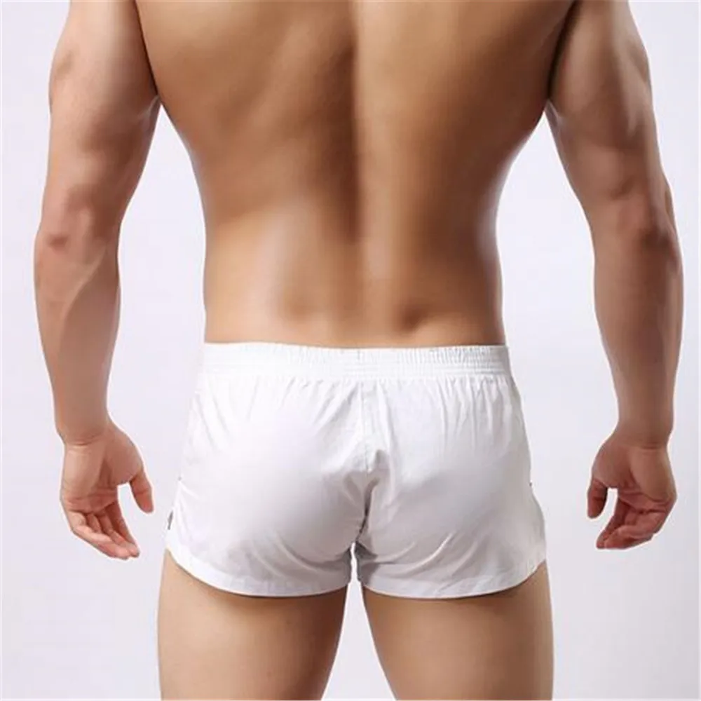 

Mens Summer Breathable Shorts Mens Gym Sports Running Sleep Casual Short Men Solid Boxrers Casual Underwear