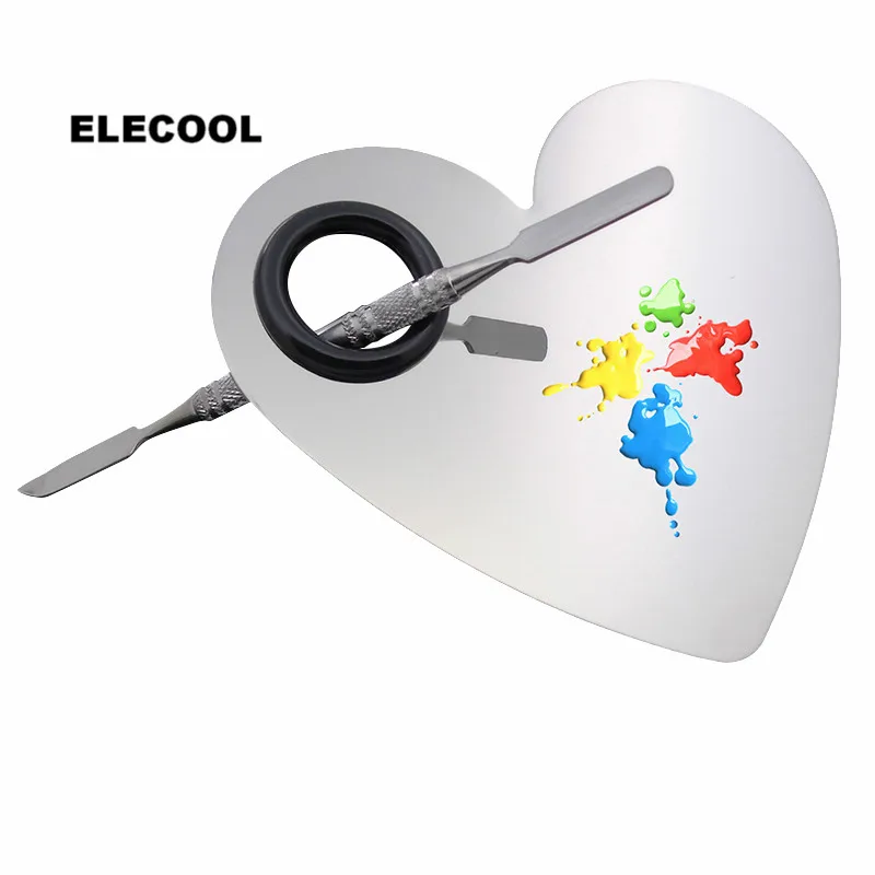 ELECOOL в форме сердца из нержавеющей стали косметический шпатель набор