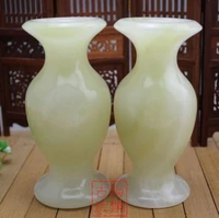 a pair of exquisite chinese antique collection natural afghanistan jade ornament vase