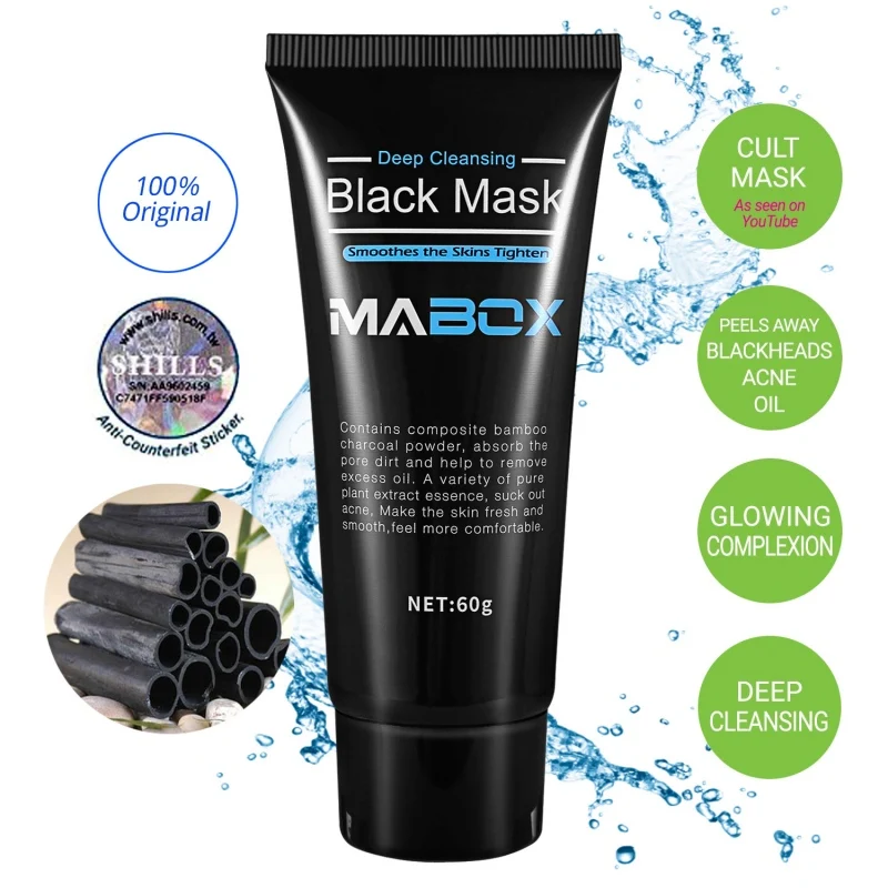 1pcs Black Mask Peel Off Bamboo Charcoal Purifying Blackhead Remover Deep Cleansing for Blemishes WrinklesFacial | Красота и здоровье