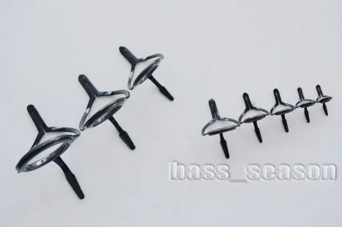 Набор направляющих для удочки забрасывания 75 шт. черная рама/H конструкция с