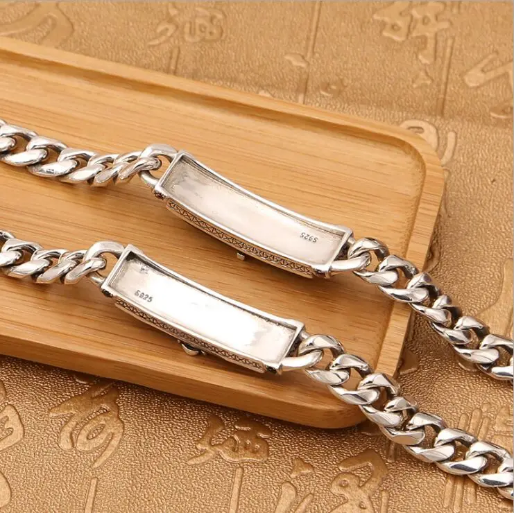 100% Настоящее Серебро s925 стильные мужские модели черный оникс личность могучий