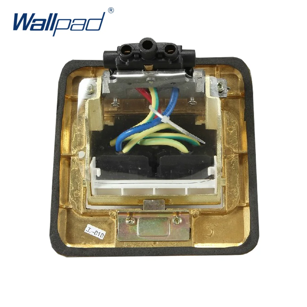 5 контактная напольная розетка Wallpad роскошная медная и SS304 панель амортизирующая