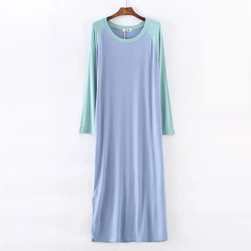 Весенне-летняя женская ночная рубашка с рукавами, Модальные пижамы, сексуальный длинный халат, ночное платье, женское нижнее белье, ночная рубашка, домашняя одежда - Цвет: Color 17