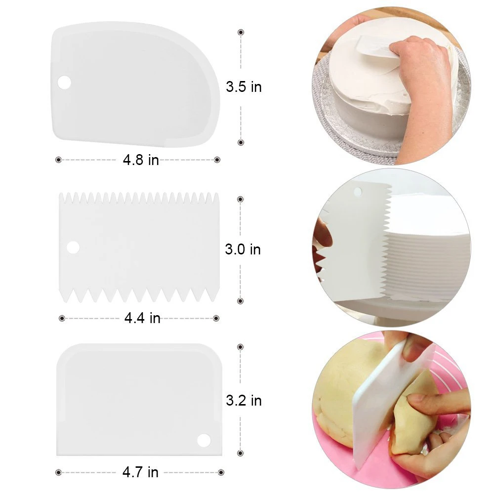 Cake Silk Flower Turntable Plastic Non-slip Cream Set Baking Tool With Scraper | Дом и сад