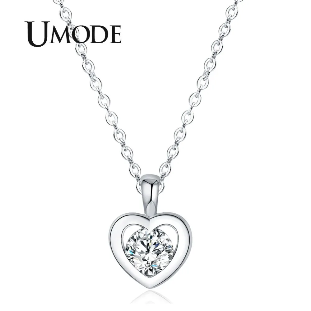 UMODE Длинная цепочка сердце модные подвески и ожерелья для женщин ювелирные изделия День святого Валентина лучший друг ожерелье largos de moda UN0310