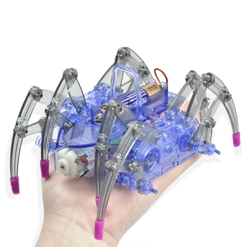 Children Alpinia Oxyphylla Toys Motor-driven Spider Robot DIY Science And Technology Small Make Experiment Development | Игрушки и хобби