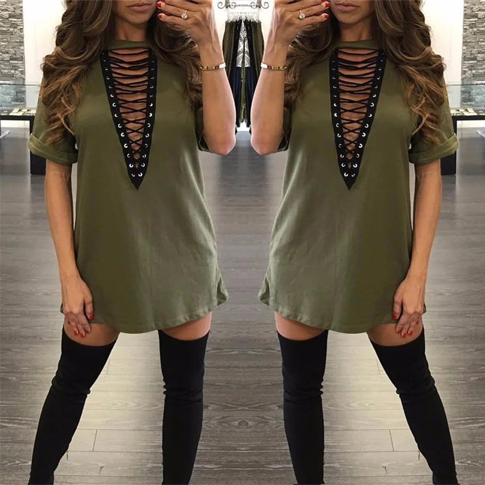 Соблазнительная Женская одежда с ушками модная футболка глубоким треугольным