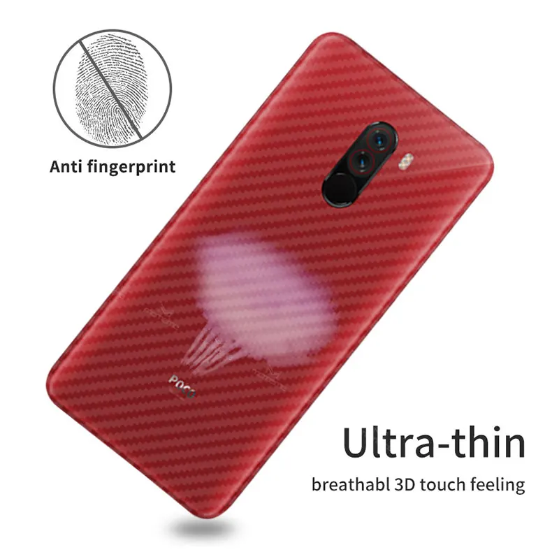 3D защитная задняя пленка из углеродного волокна для Xiaomi POCOPHONE F1 Защитная задней