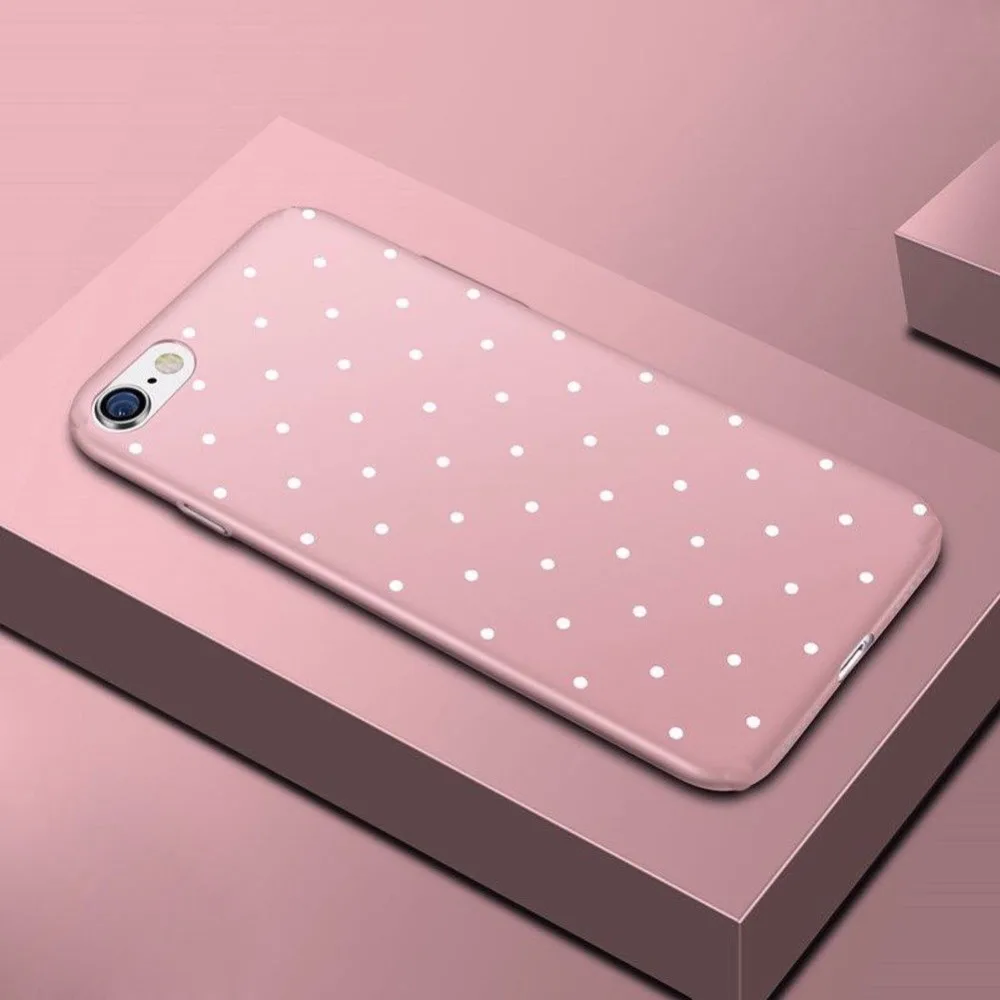 Модный винно красный волнистый чехол для телефона Apple iPhone 7 8 6 6S Plus точки