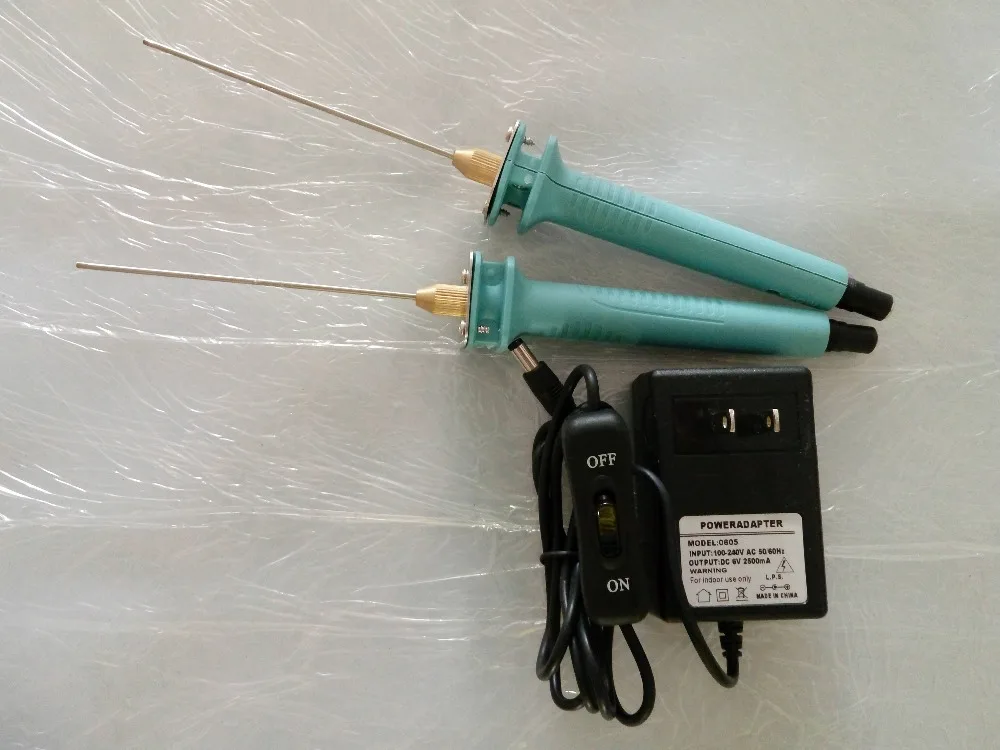 

2pcs 10cm Electric Hot Knife Foam Styrofoam Cutter Pen+ 1pc Electronic Voltage Transformer Adaptor (EU plug available)