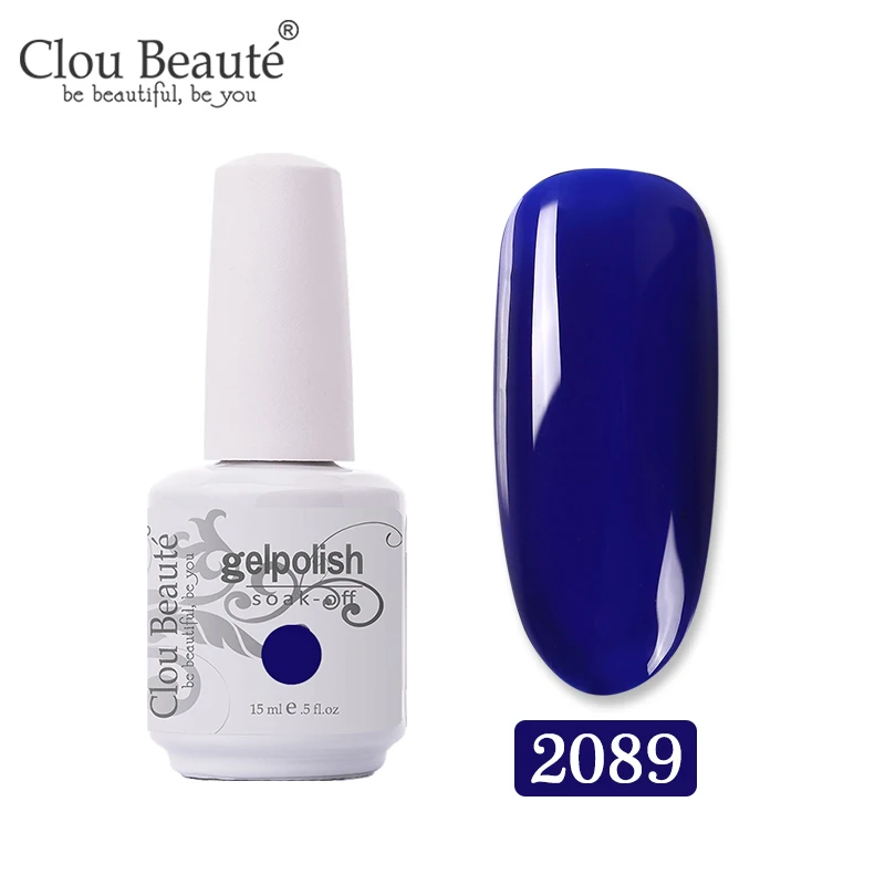 2089 Clou Beaute Gel Nail Polish Top UV LED Gel Nail Art Varnish Hybrid Gel Polish Semi Permanent Vernis Gellak Glitter Gel Lacquer - Цвет: 2089
