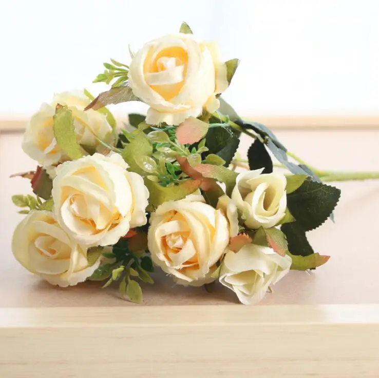 9 цветов искусственные шелковые цветы|Искусственные и сухие цветы| |