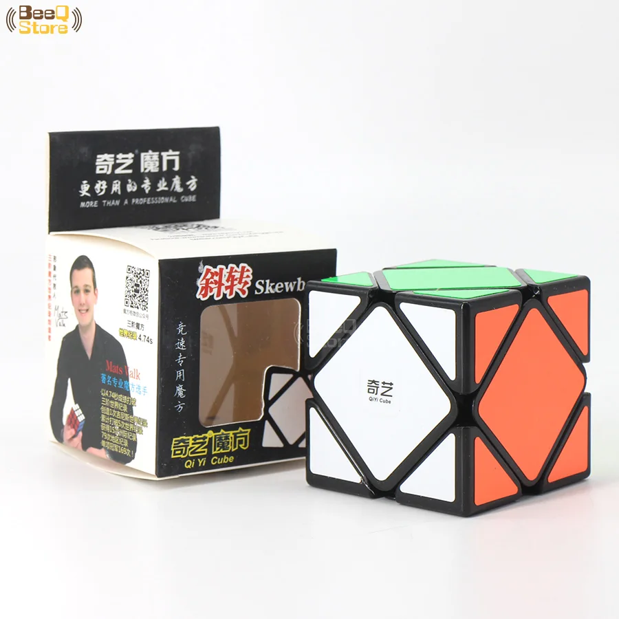 Qiyi Qicheng Skew волшебный куб скорость 3x3x3 Qiyiskewb куб головоломка Magico Cubo черный без наклеек образовательный мозговой Тизер Игрушка