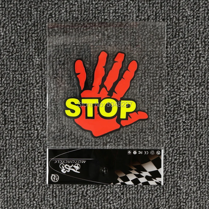 FASP ПВХ флуоресцентный стикер красный желтый стоп наклейка для мотоцикла