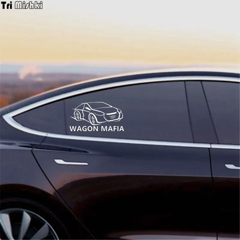 Tri Mishki HZX146 10.7*20см 1 4шт наклейки на авто wagon mafia for Hyundai solaris для хендая соляриса|car