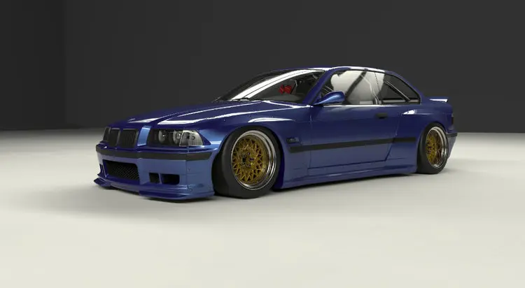 Стекловолокно FRP крыло комплект боковые юбки подходит для 92 99 E36 M3 Coupe GP PD RB стиль